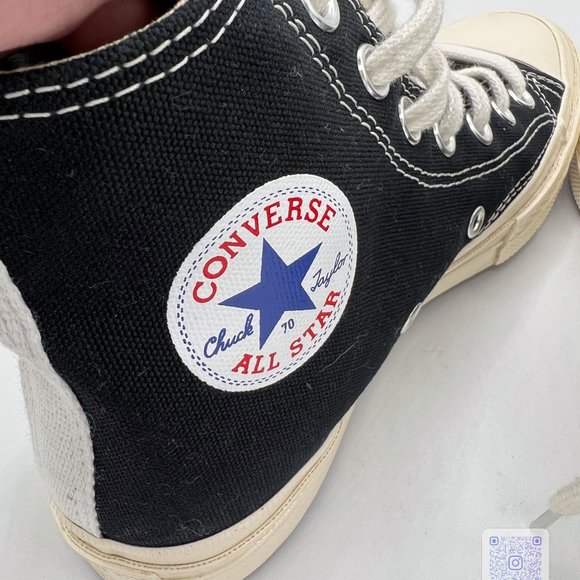 Comme des Garçons PLAY CdG PLAY x Converse Womens Unisex Chuck Taylor All Star P - Picture 4 of 7